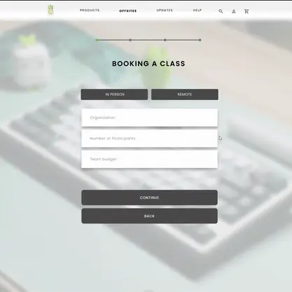 Animation of the host setting up a group order